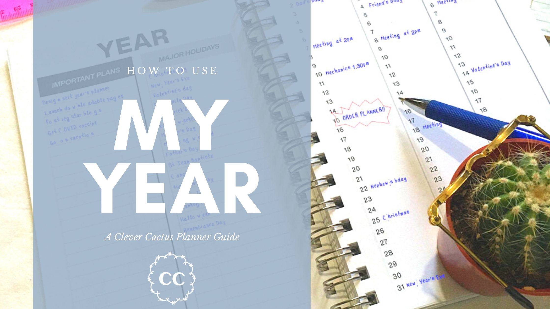 My Year Guide Clever Cactus planner