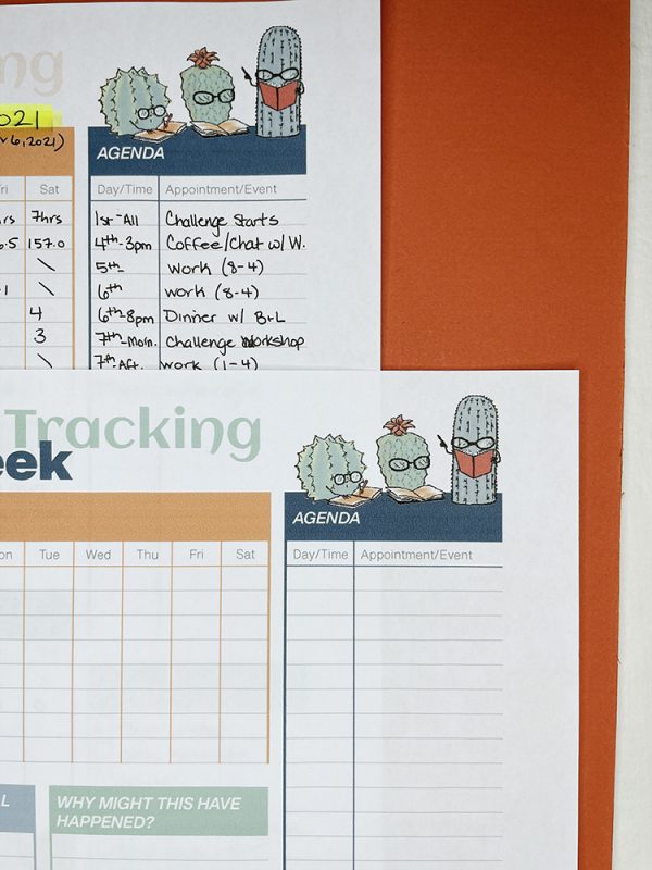 My Week Health Tracking Sketches